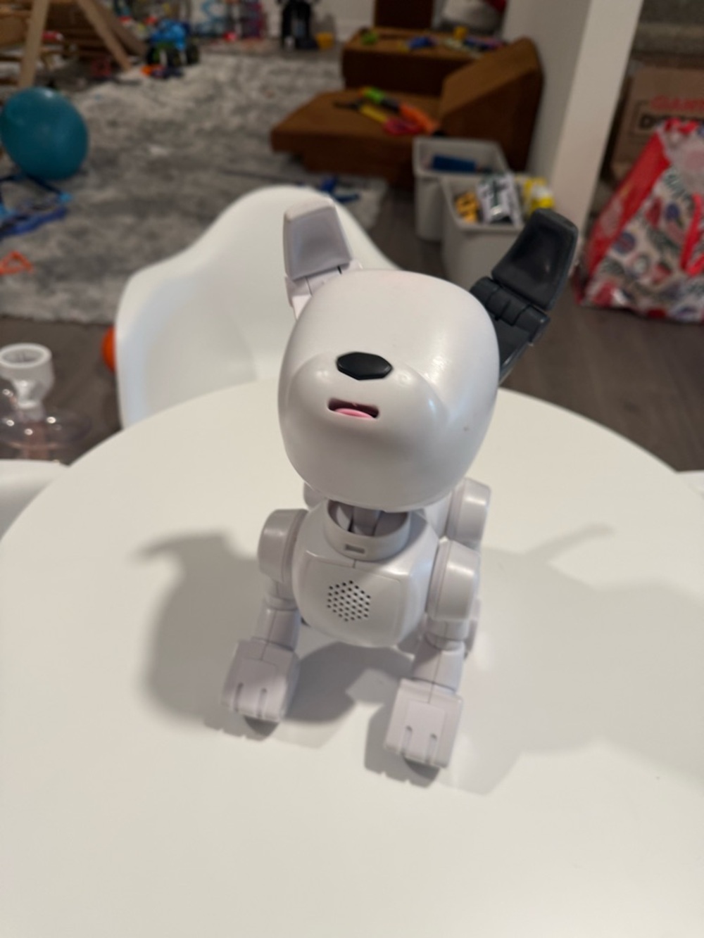 White Interactive Robotic Dog Toy - Voice & Motion Activated